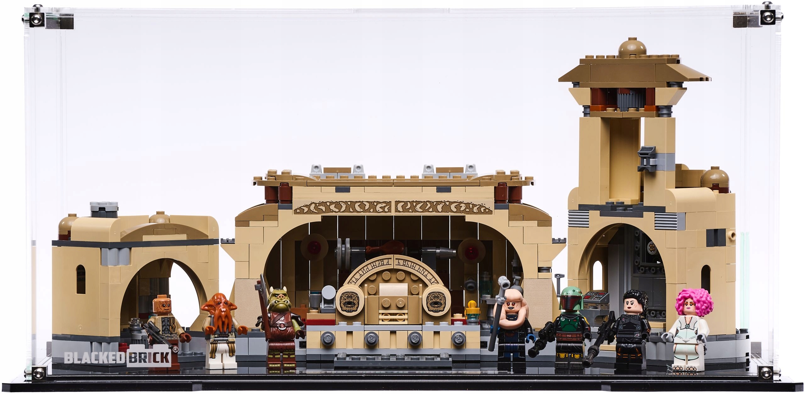 Vitrína Blacked Brick pre Lego Star Wars 75326 Trónna sála Boby Fetta