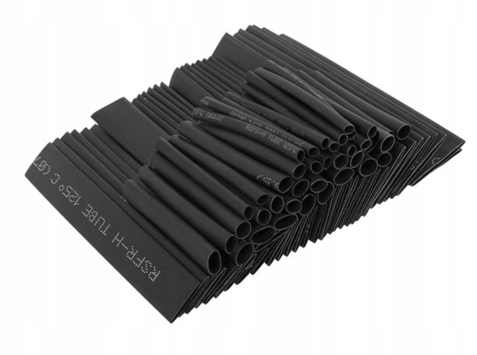 ZESTAW RUREK RURKI TERMOKURCZLIWE 127 x SZTUK ZŁĄCZKI KOSZULKI CZARNE Kod producenta RURKI TERMOKURCZLIWE 127 SZTUK