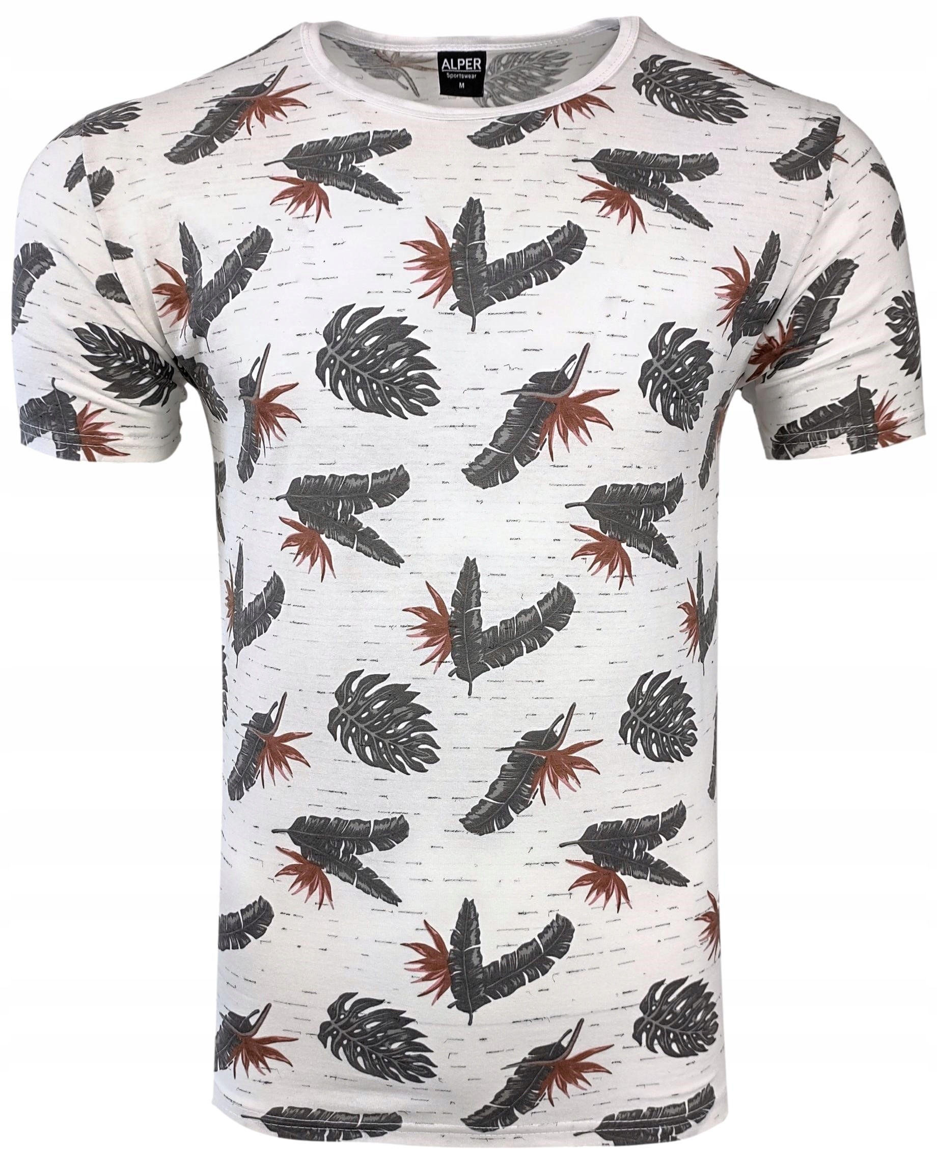 

Koszulka Męska T-shirt Print Piórka T1060 r. XL