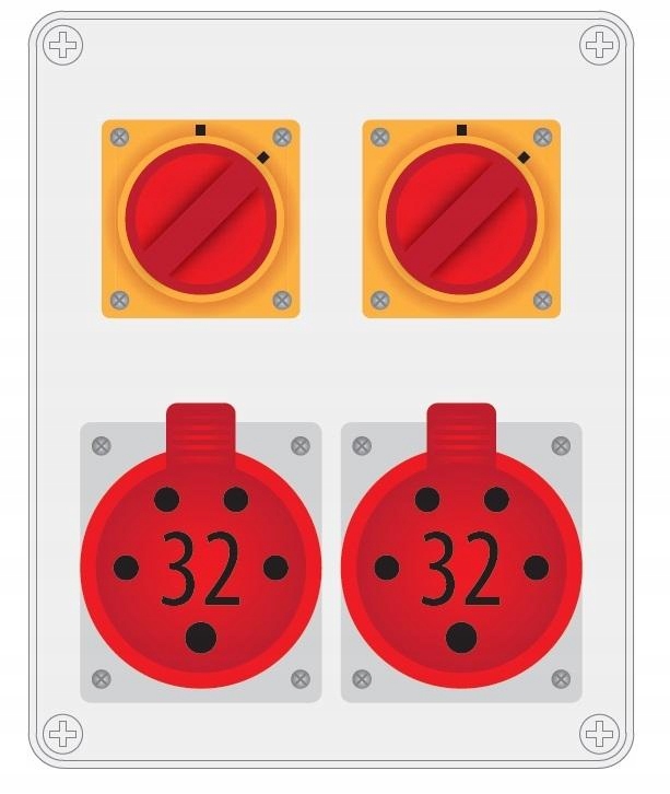 Rozvaděč R-box 240 2x32A/5P 0-1 B.1606W