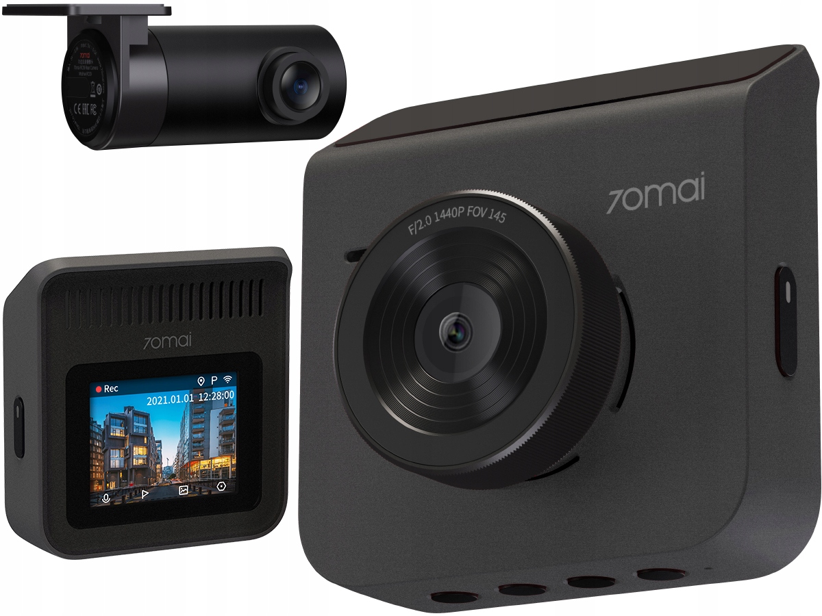 

70mai Dash Cam A400+Rear Cam RC09 Set Gray