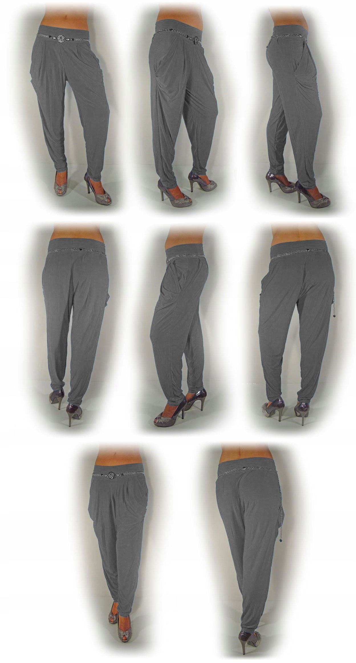 BAGGY SPODNIE HAREMY ITALY ALLADYNY PUMPY SUŁTANKI Rozmiar S/M