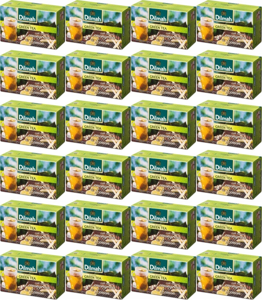 Herbata zielona w torebkach Dilmah Lemongrass & lemon 20szt x24
