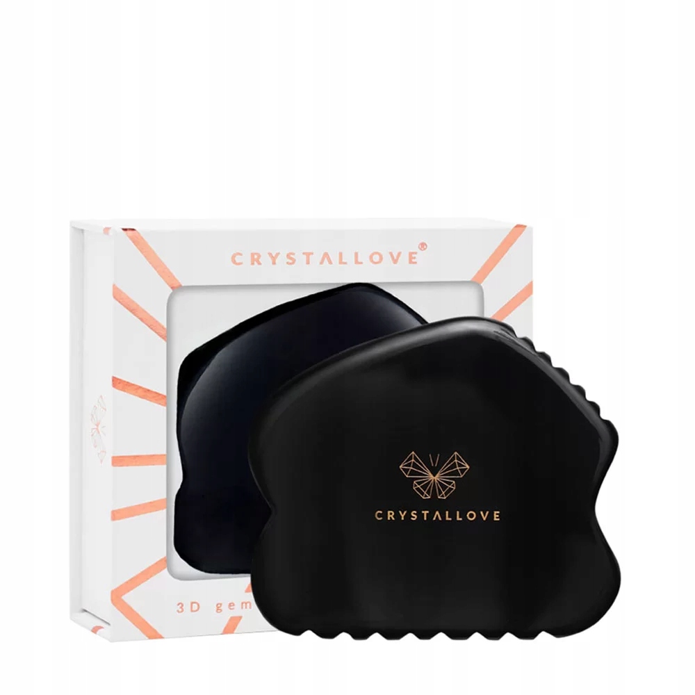 Crystallove Obsidian Contour Gua Sha – destička gua sha z obsidiánu