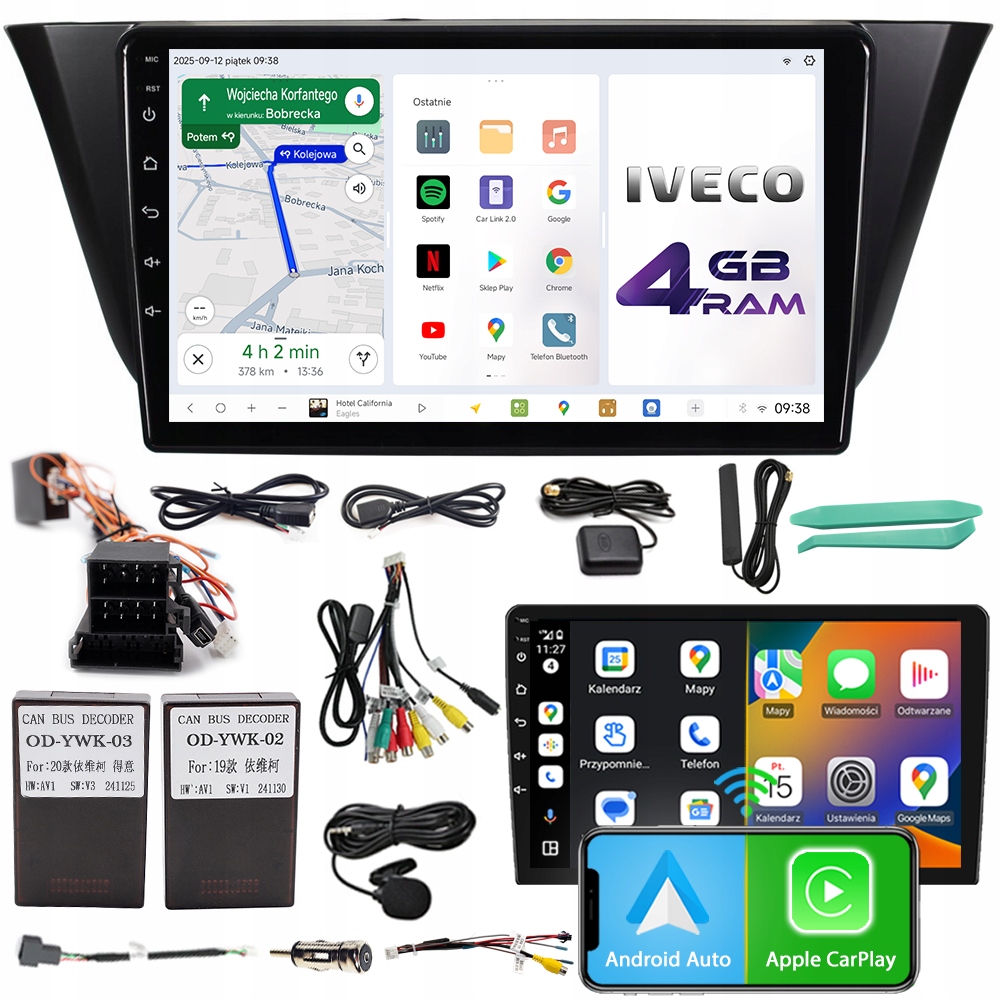 Autorádio Ncs D9 Iveco Daily 2013-2023 Android 4GB Lte