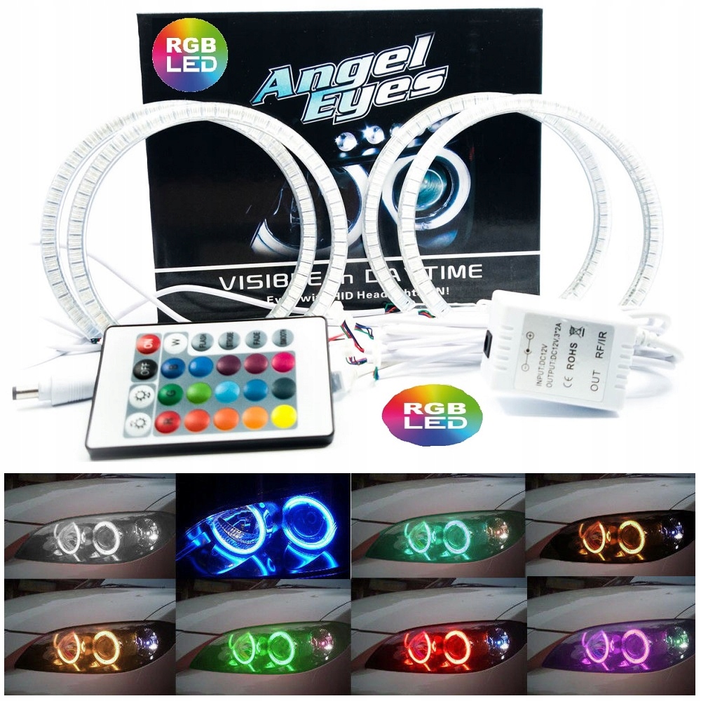 RGB LED SMD кольца светодиодные крышки BMW E36 E38 E39 E46