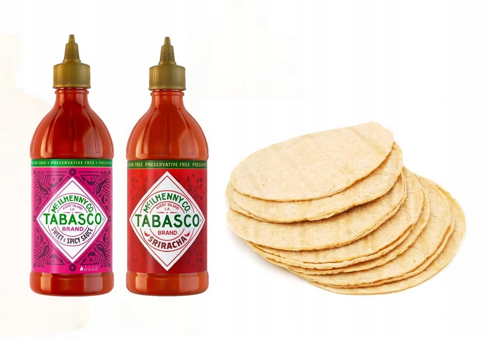 Levně Tabasco Sriracha 300 ml and Tabasco Sweet & Spicy 256 ml & Real tortillas