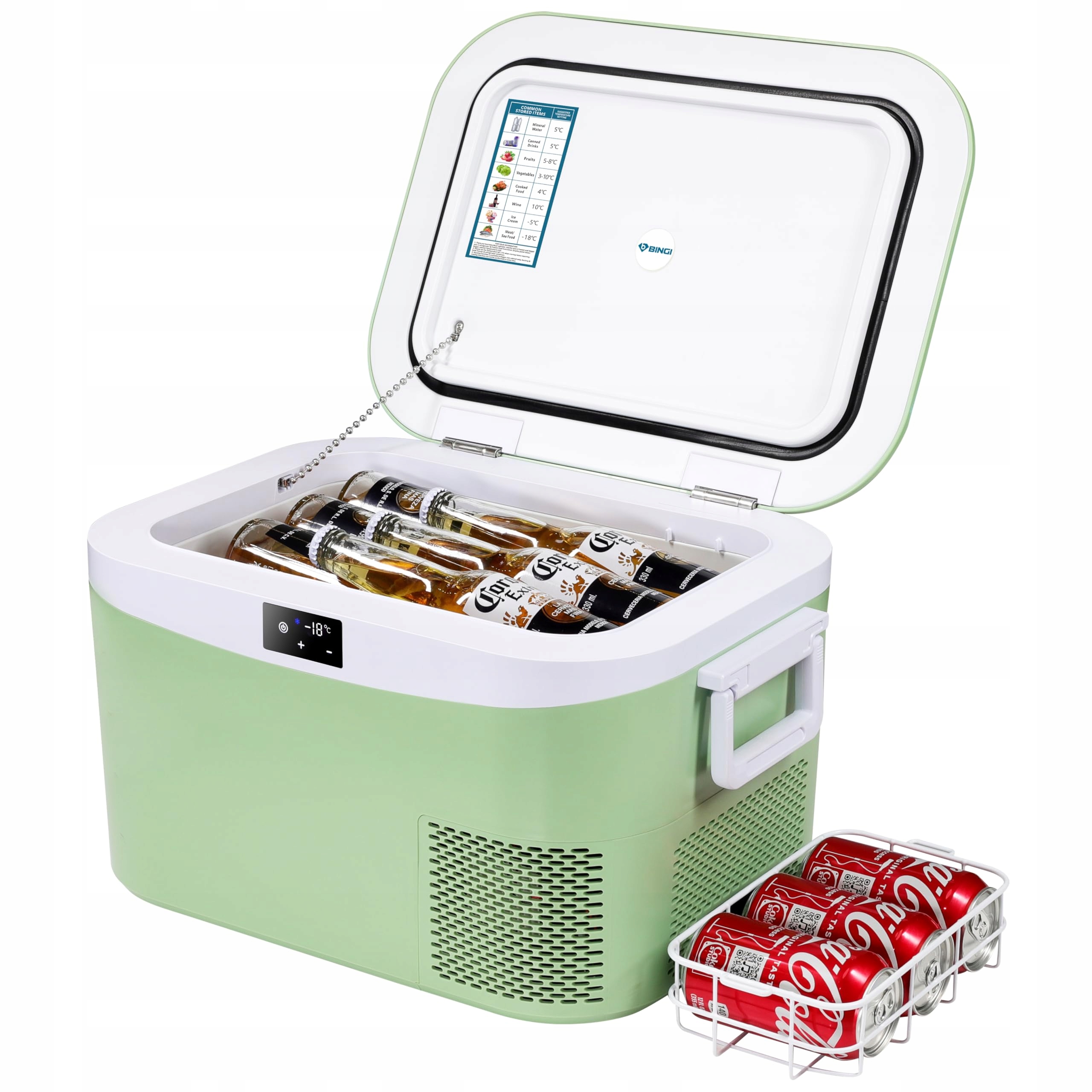 Přenosná chladnička Bingi HC-12-P2 12.8L 12V 24V 110V 240V kompresorová