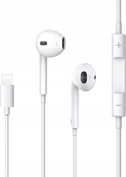 Stereo sluchátka Usams EP-24 Lightning pro Apple iPhone 7/8/X/XS/XS Max/XR bílá
