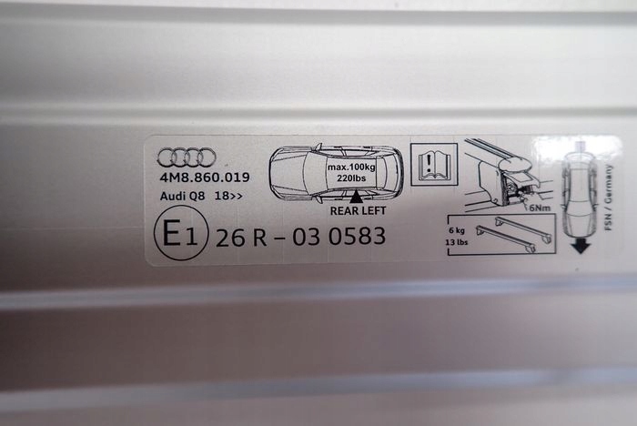 AUDI Q8 SQ8 18- Dachreling dach 4M8860019