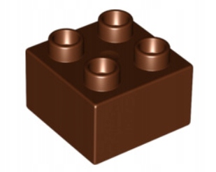

Lego Duplo 3437 Klocek 2X2 brązowy Nowy (6g)