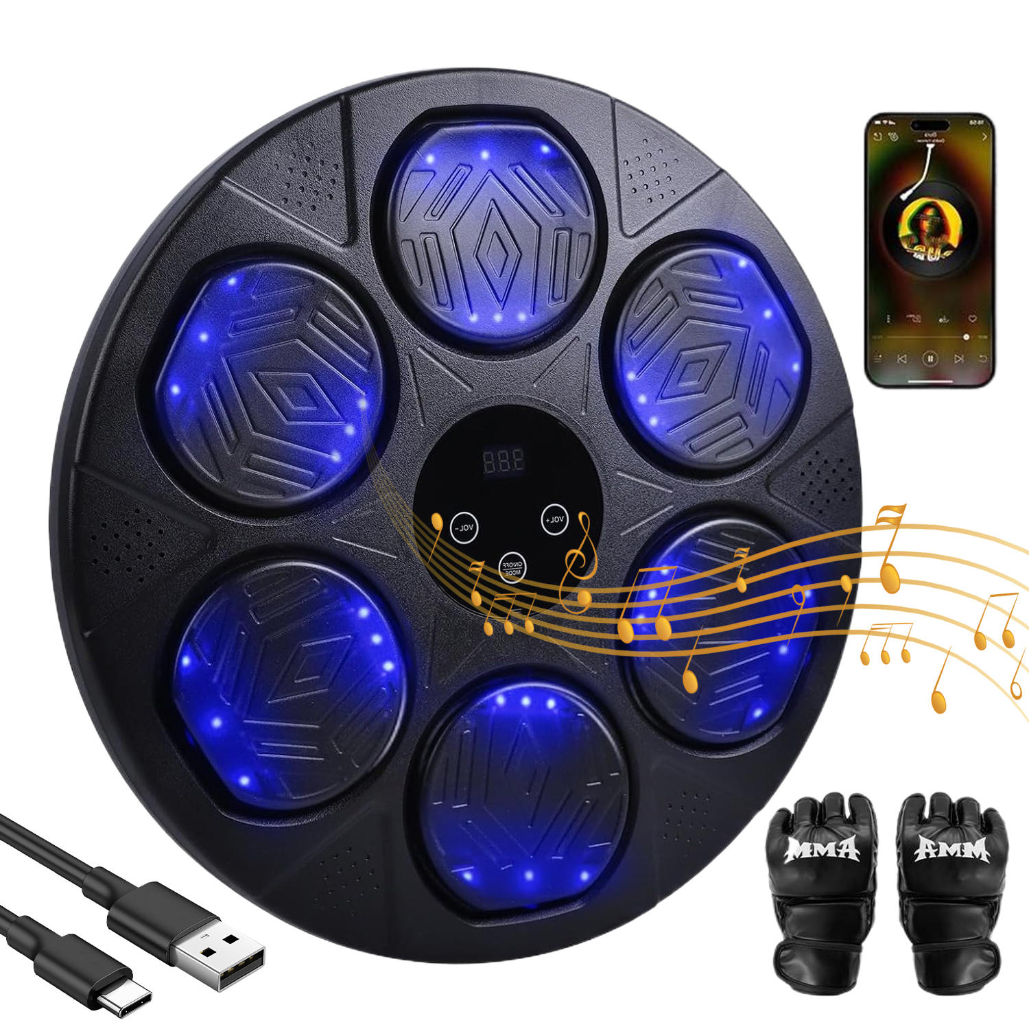 Boxovací Stroj S Bluetooth Rukavicemi Na Zeď Pro Domácí Použití