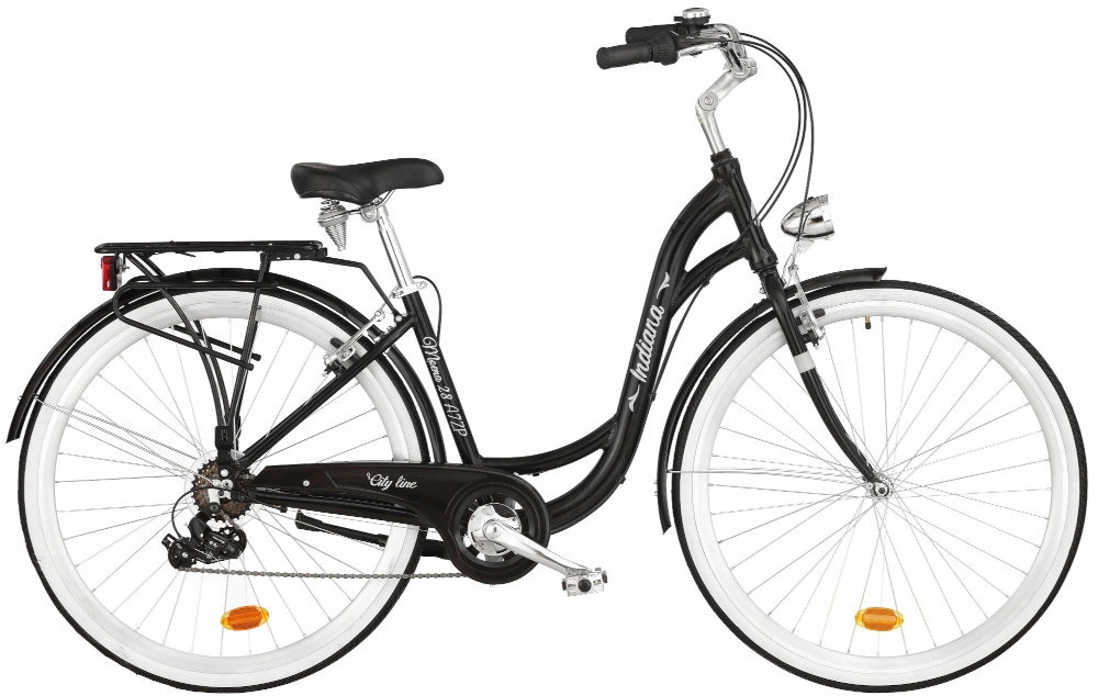 Rower miejski Indiana Moena A7ZP 28 cali damski Czarny