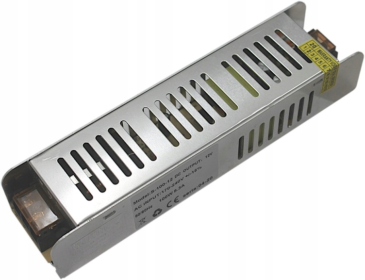 

Transformator Zasilacz Led 12V DC 8,33A 100W IP20