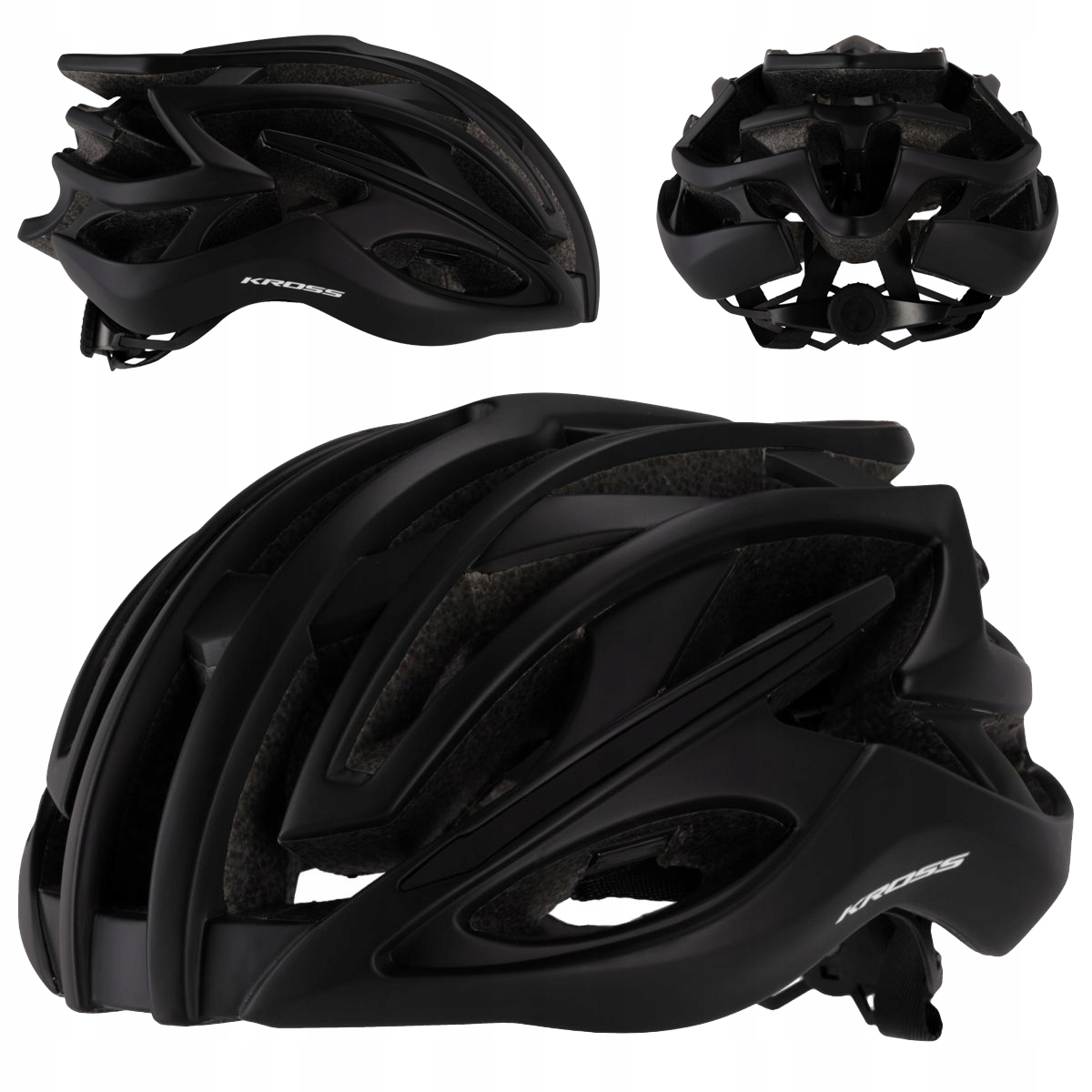 Kask Rowerowy Kross Peleton Pro L 58-61 Szosowy Otwory Wentylacyjne Czarny