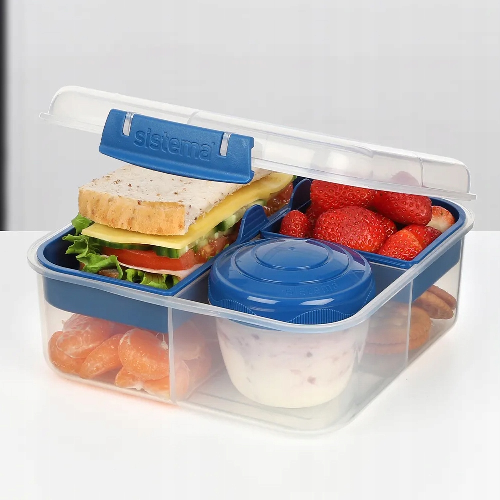 ŚNIADANIÓWKA SISTEMA LUNCHBOX POJEMNIK BOX BENTO 1250 ml Z PRZEGRÓDKAMI SOS Kod producenta pojemnik śniadaniowy