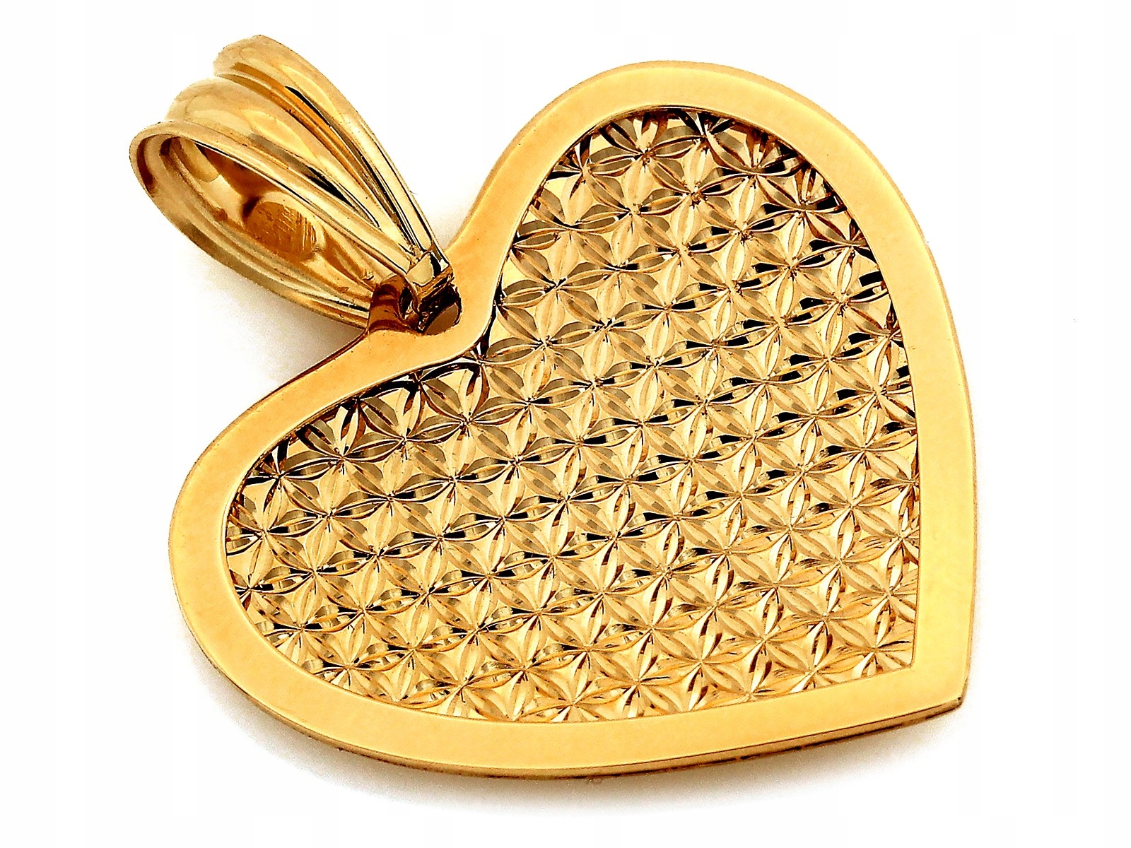 Zlatý přívěsek srdce 585 14k s diamantovým přívěsek na řetízek pro ženy