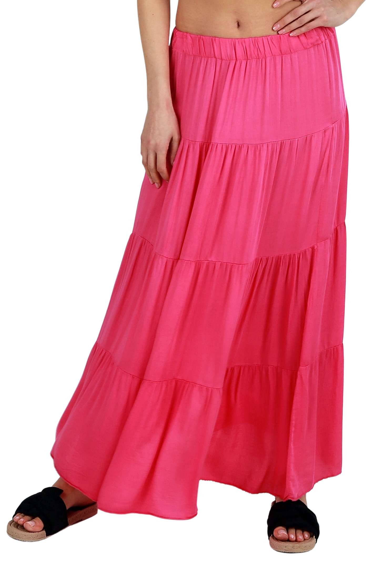 

Długa zwiewna spódnica rozkloszowana Maxi Amarant