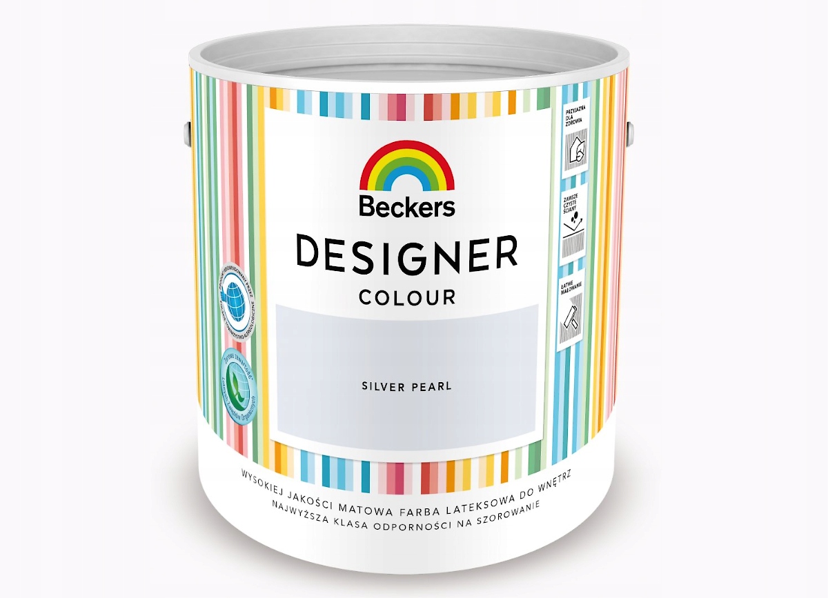 Beckers Latexová Barva na zeď 2,5 l Stříbrná perleťová matná