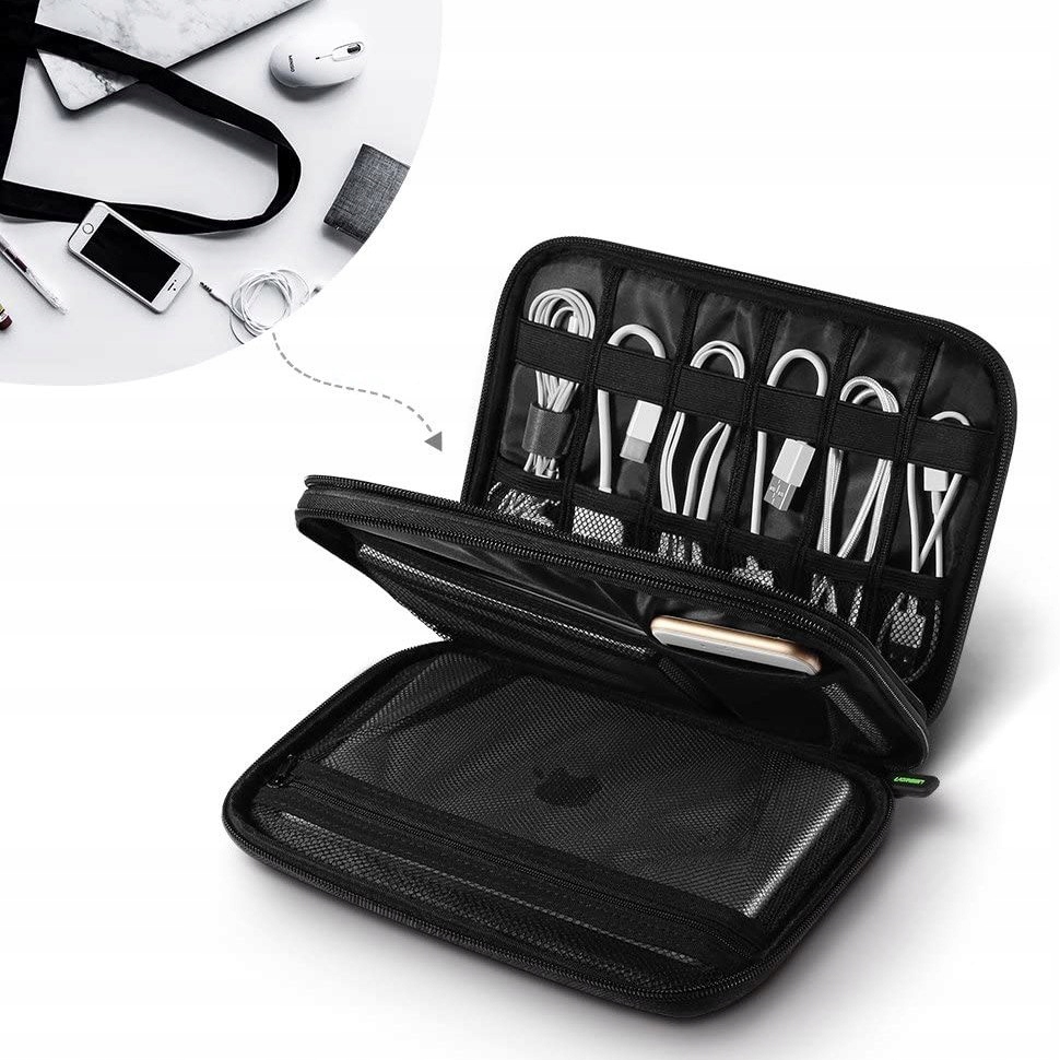 UGREEN ETUI FUTERAŁ PUDEŁKO NA DYSK HDD ORGANIZER KABLI SSD 24,5x17,5x5cm Producent Ugreen