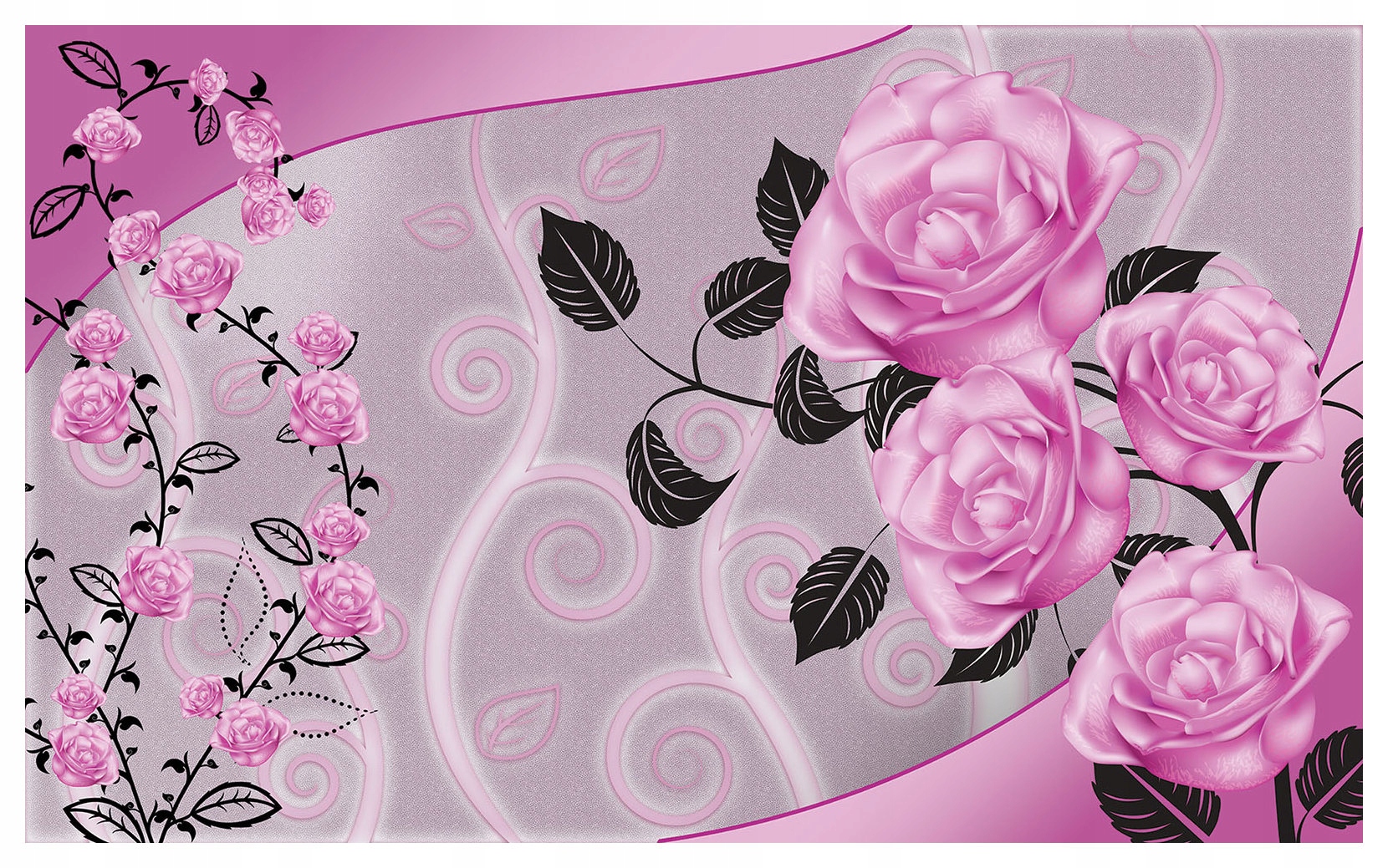 Vliesová fototapeta Ruže na sivom pozadí kvety vzory pruhy 312x219 lepidlo