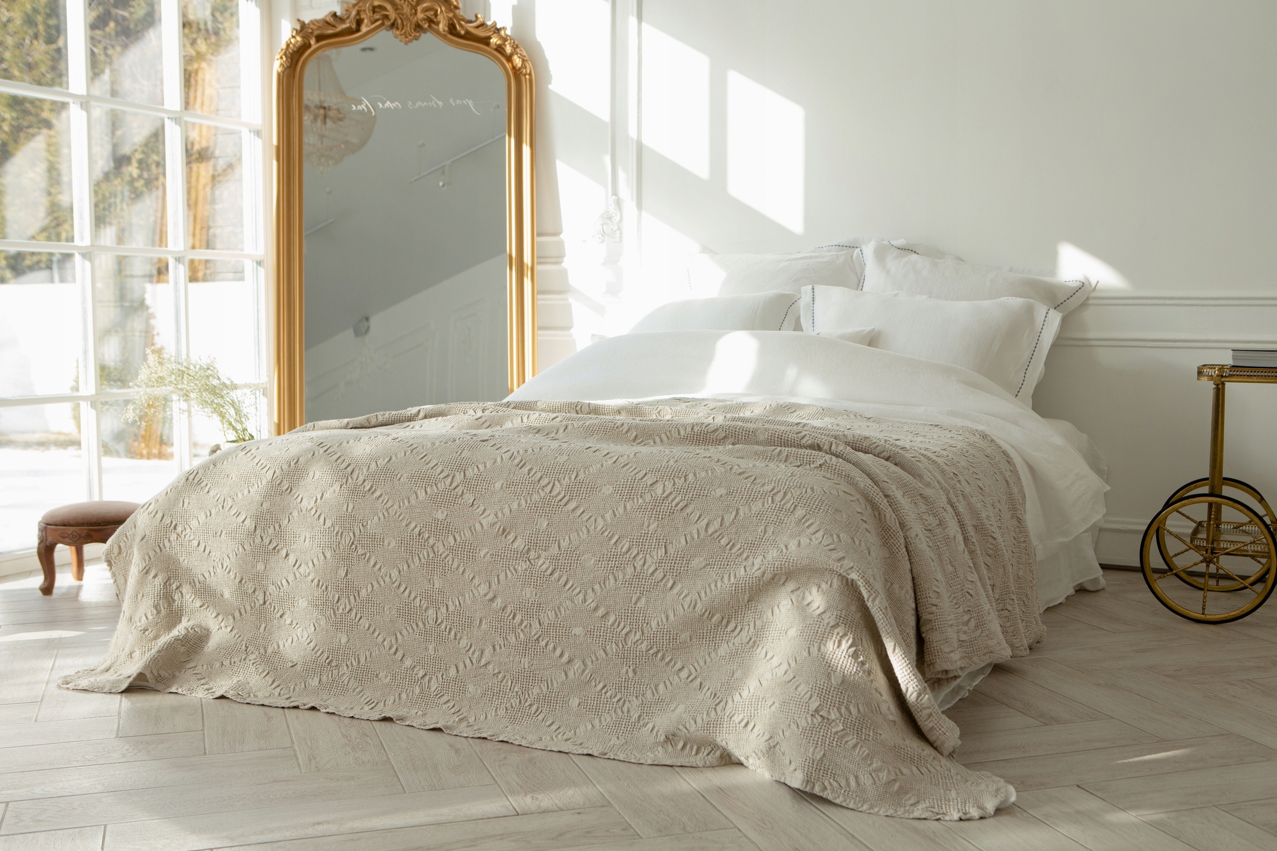 Lněný Plédový přehoz na přikrývku 100% Len (barvy, velikosti) Polská výroba