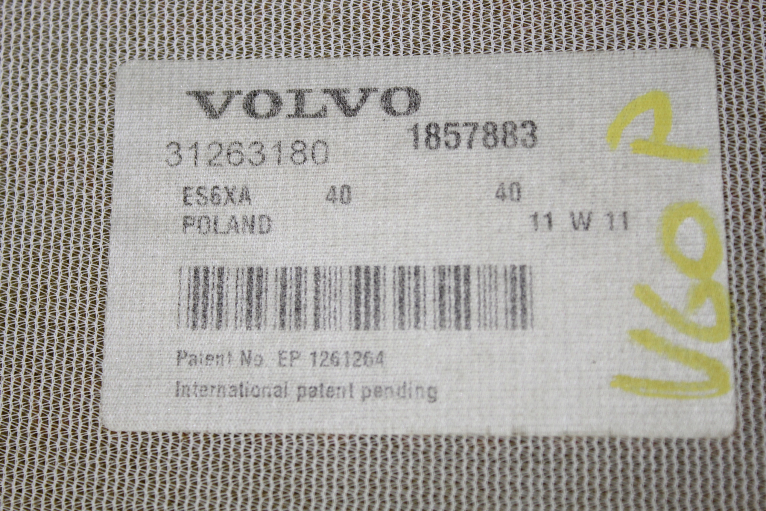 VOLVO V60 S60 II MATA GRZEWCZA SITZ