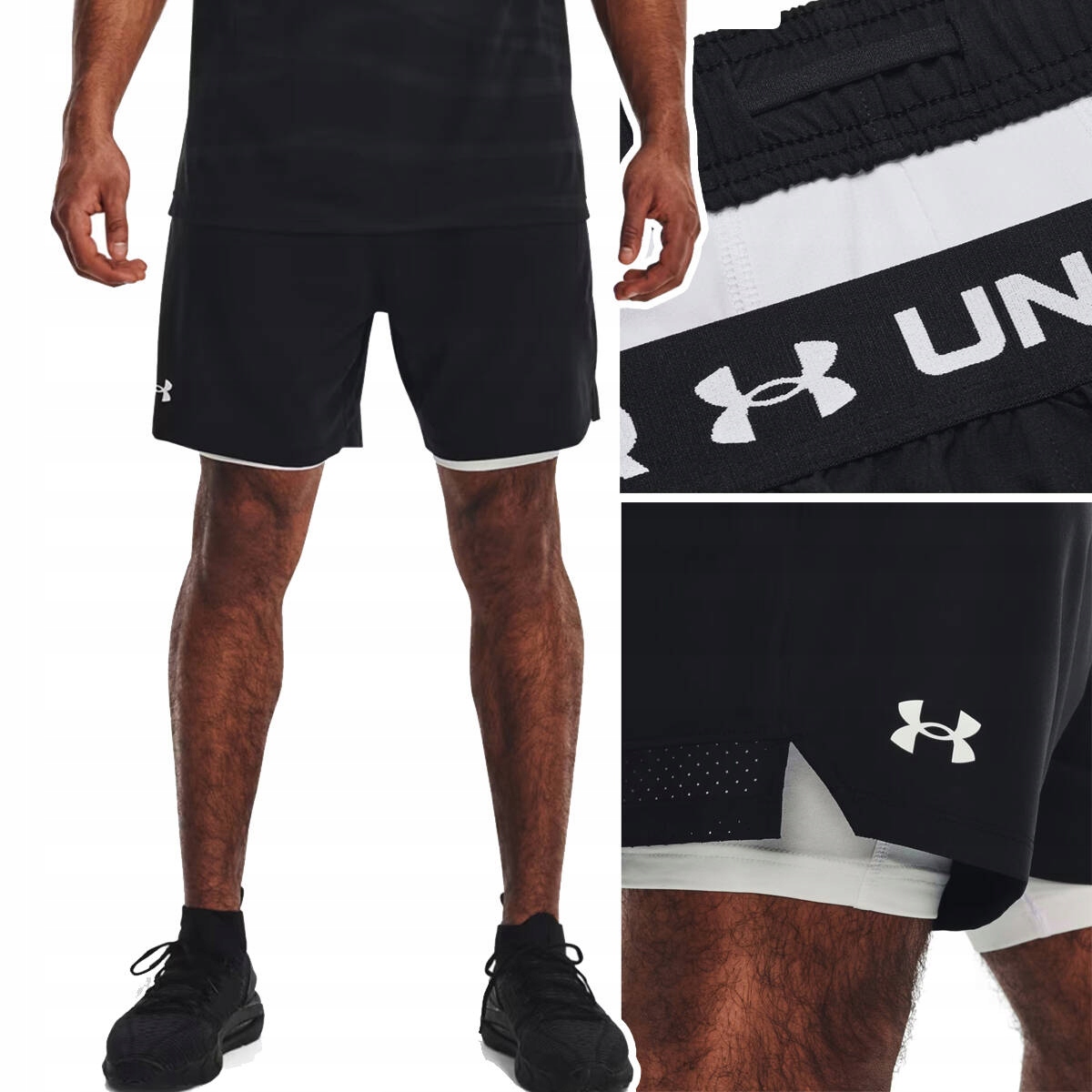 Krótkie spodenki męskie treningowe Under Armour Vanish 2in1 1373764 r. s