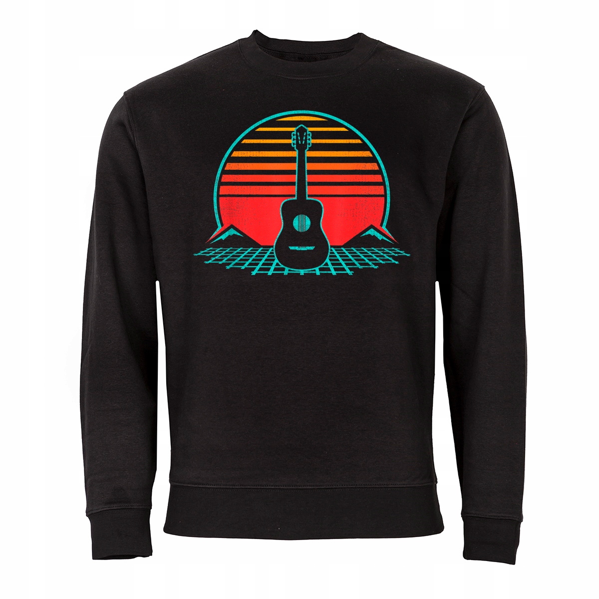 

Czarna Bluza Muzyczna Dla Muzyka Gitara Retro
