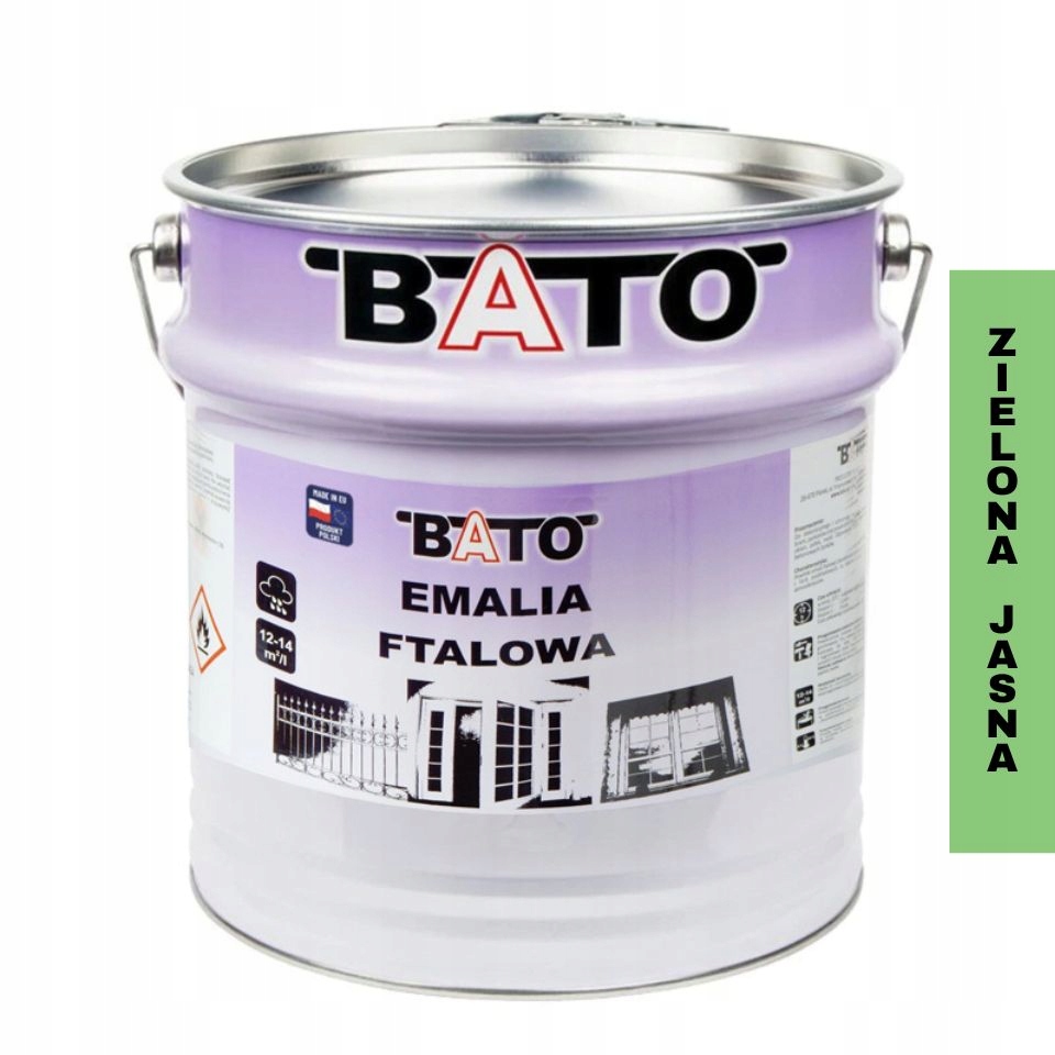 Ftalový smalt na dřevo Bato Barva na dřevo Zelená Světlá 10L