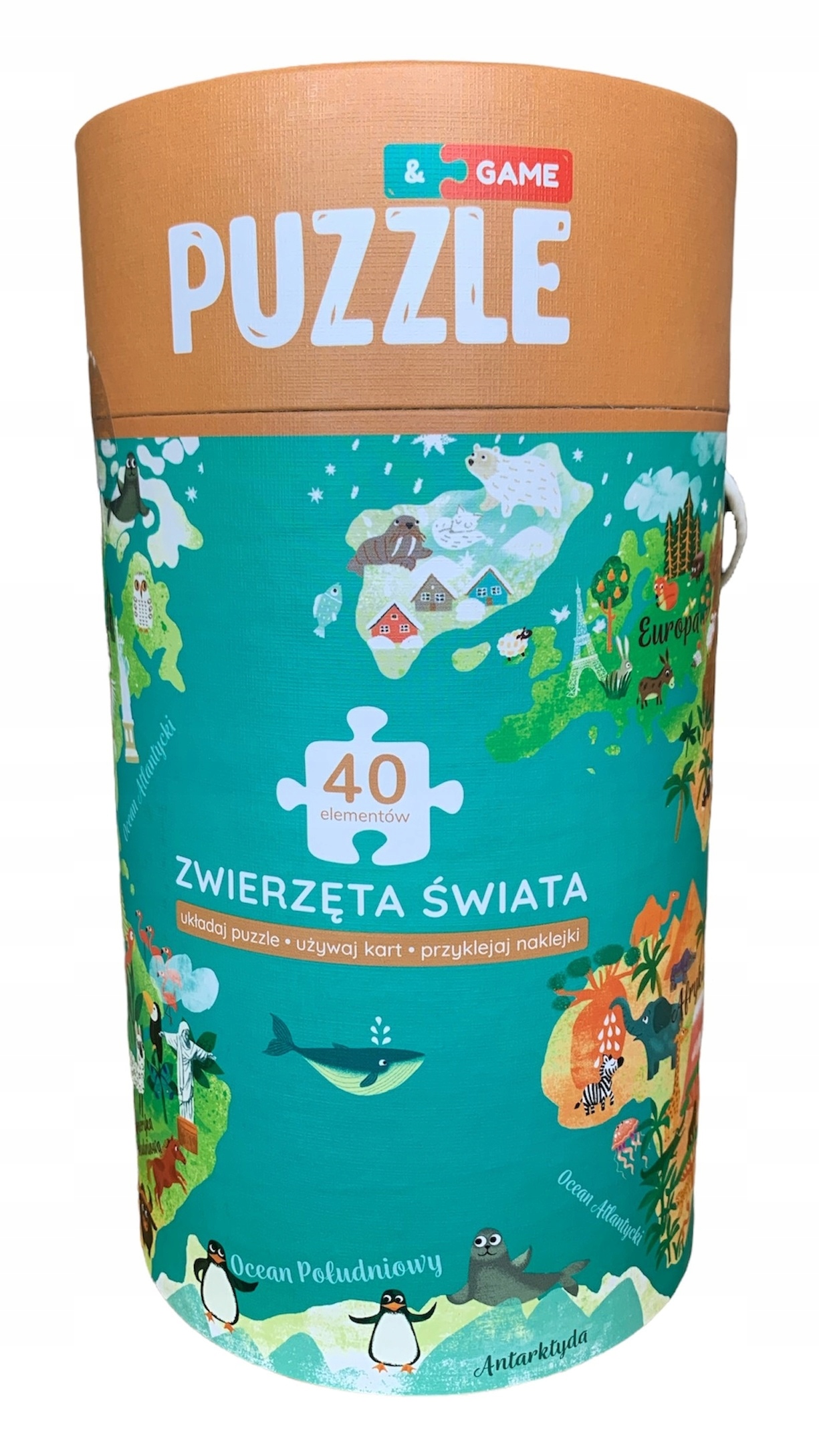 

Puzzle Zwierzęta Świata Układanka Edukacyjna 40 el
