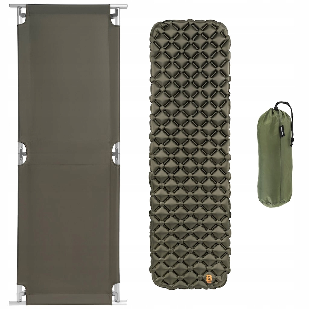 Skládací kempingová postel Mil-Tec Us Style matrace Badger polštář