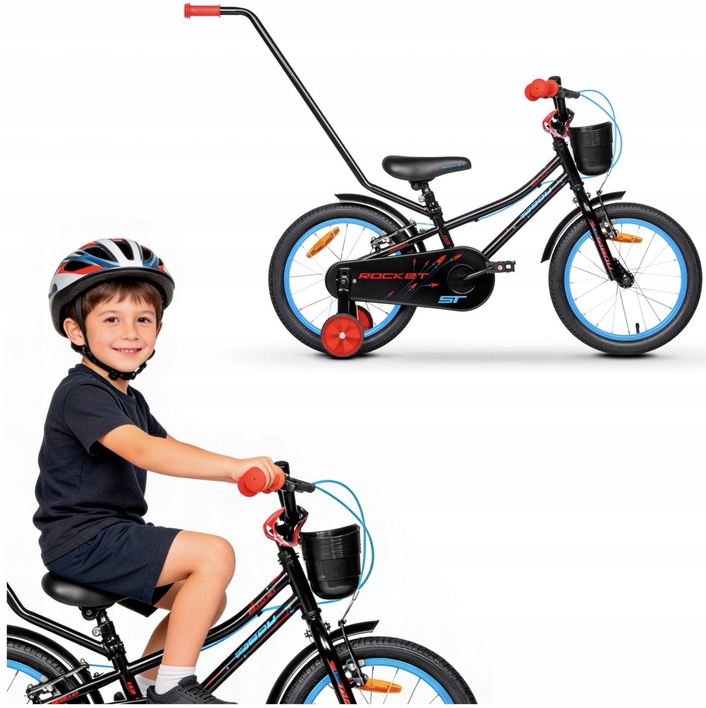 Rower Dziecięcy Rowerek 12 Cali Dla Dziecka Lekki Prowadnik Koła Boczne