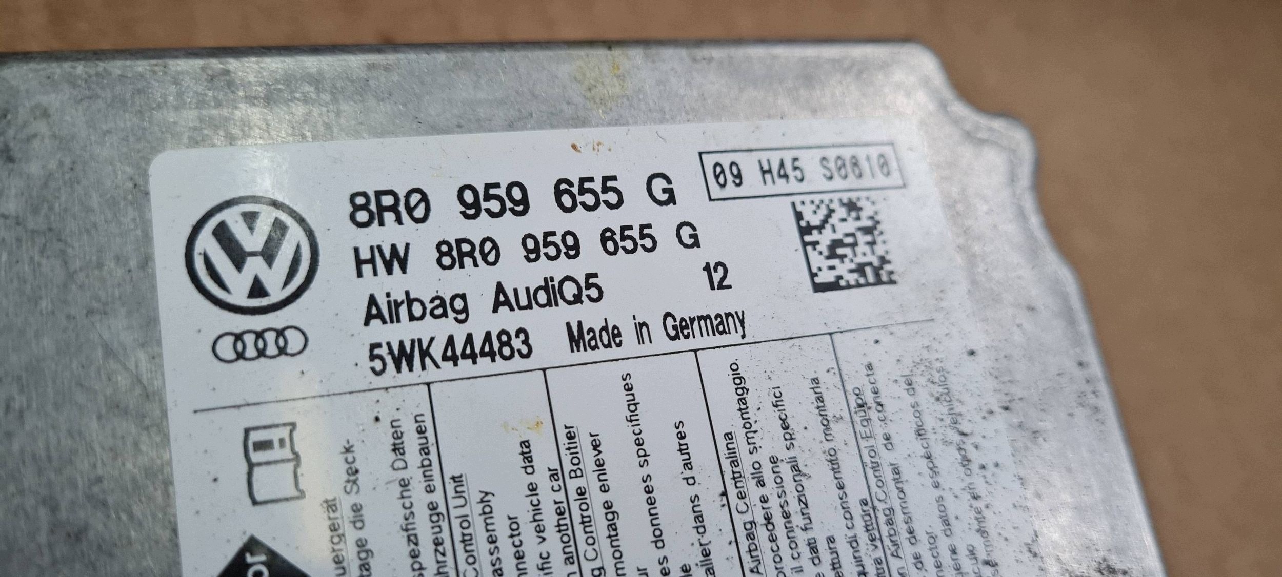 Q5 8R LIFT modulo Centralina SENSOR airbag 8R0959655G