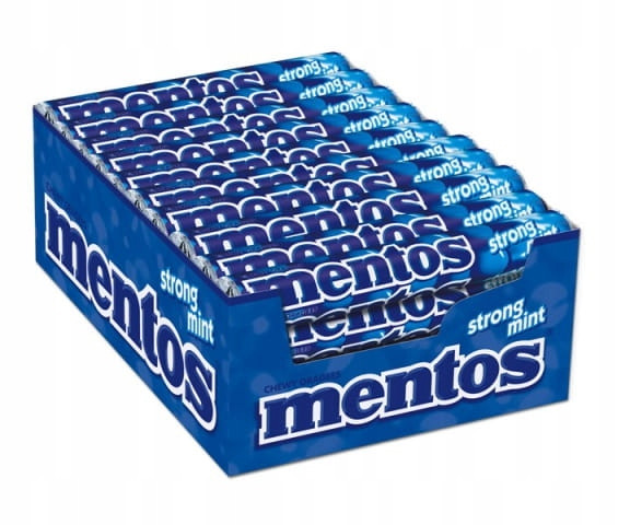 Zestaw 40 Sztuk Mentos strong mint guma cukierki do żucia o smaku miętowym