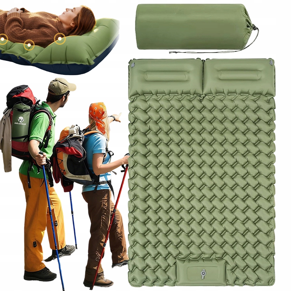 2 Osób Dmuchana Mata Do Spania Wodoodporny Szybkie Pompowanie 195X120X 10CM