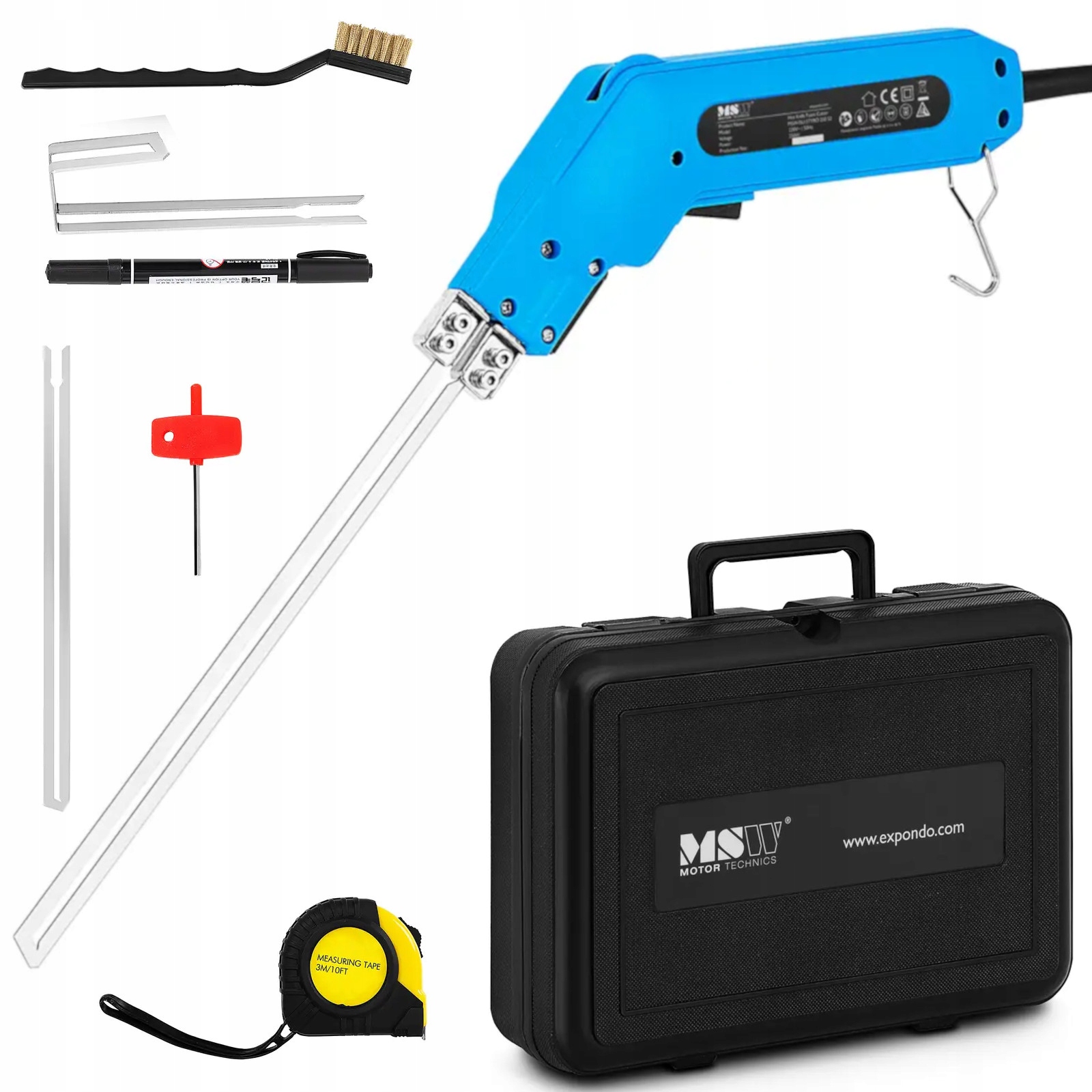 Nůž pro řezání polystyrenu z plastů 250 mm 500C 250 W sada