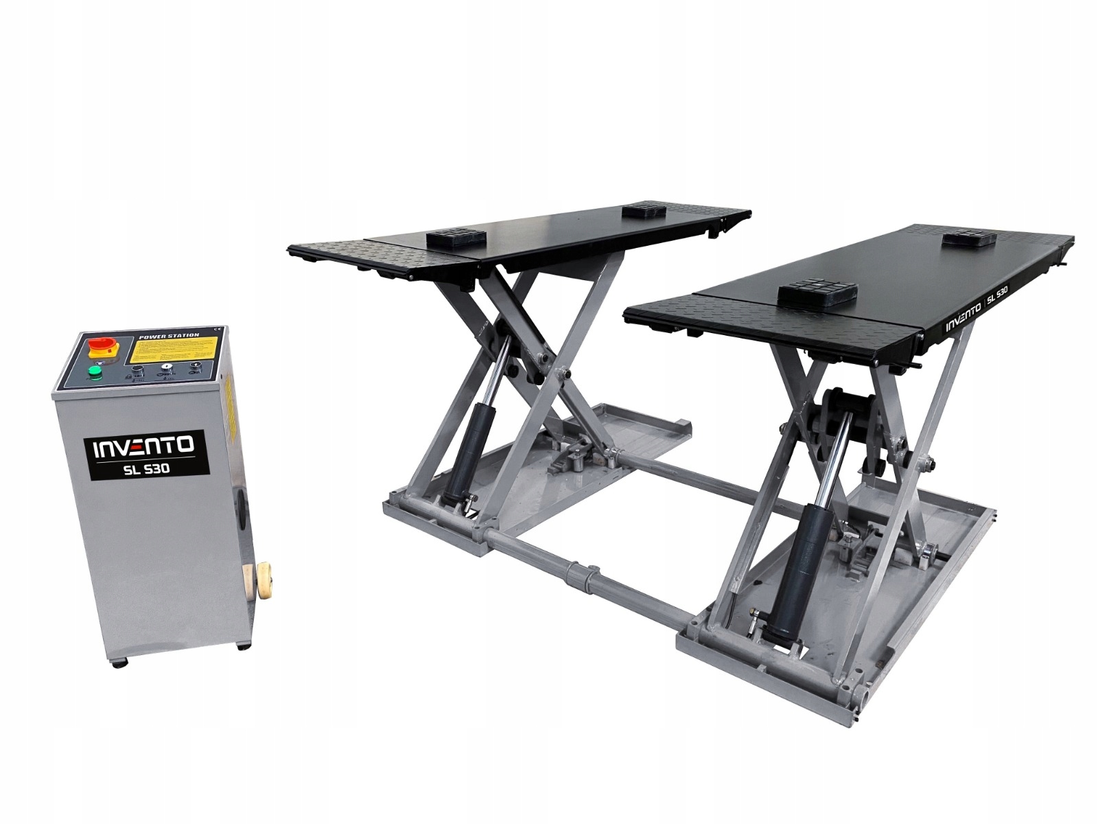 PODNOŚNIK NOŻYCOWY SAMOCHODOWY MOBILNY 3T INVENTO 400 V WYS 1 M OLEJ GRATIS