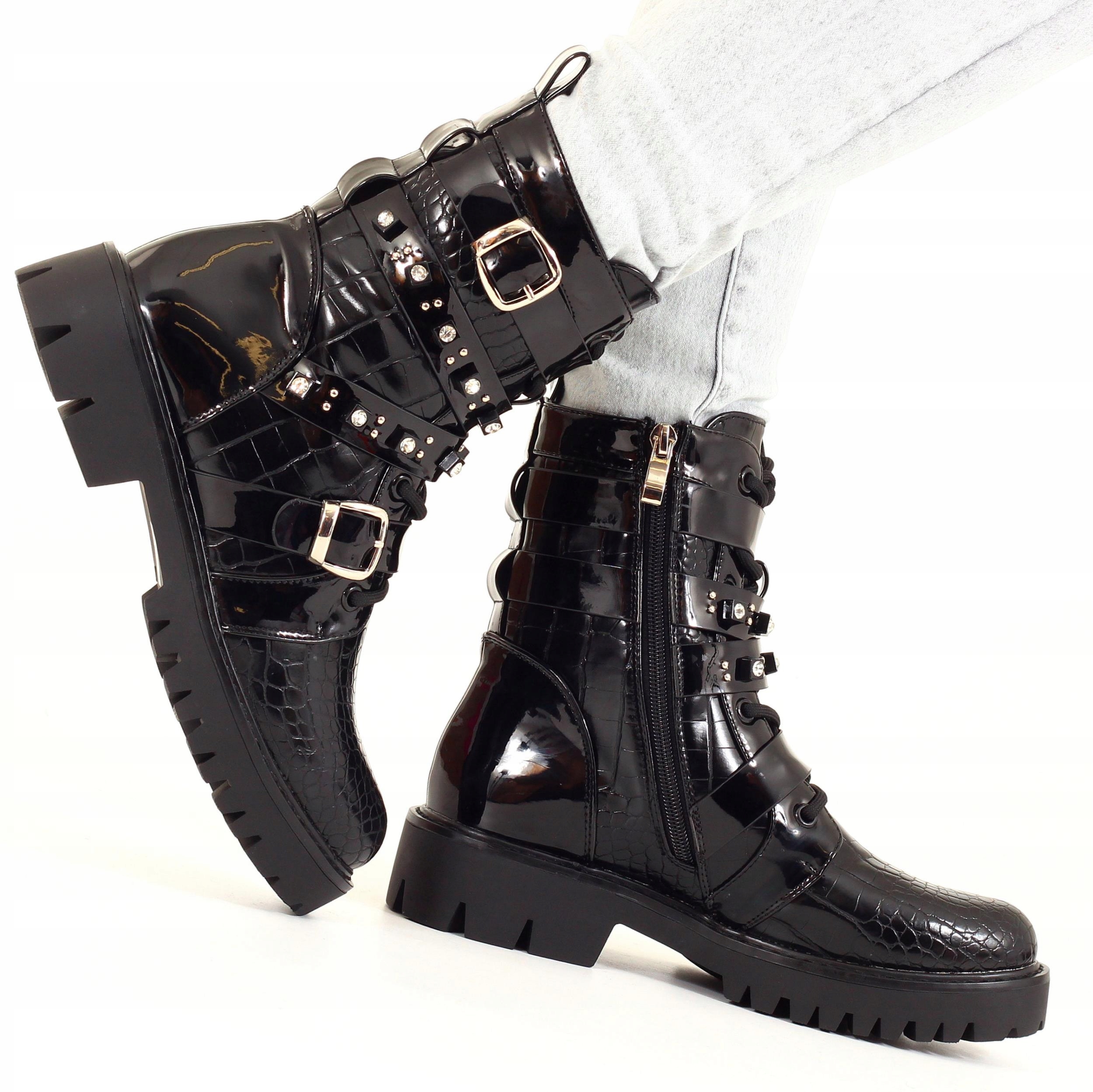 

Glany Botki Damskie Buty Trapery Workery