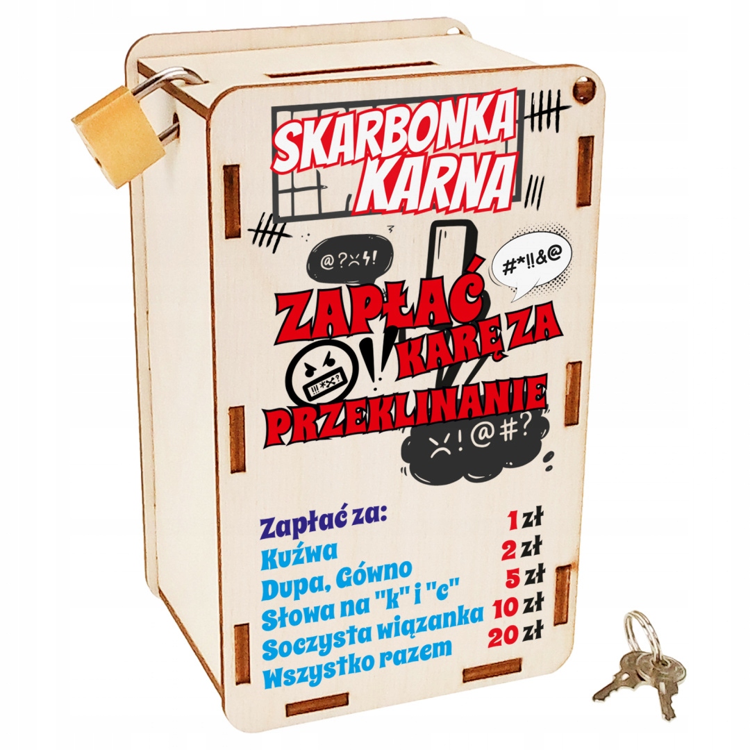 

na urodziny skarbonka kara za przeklinanie