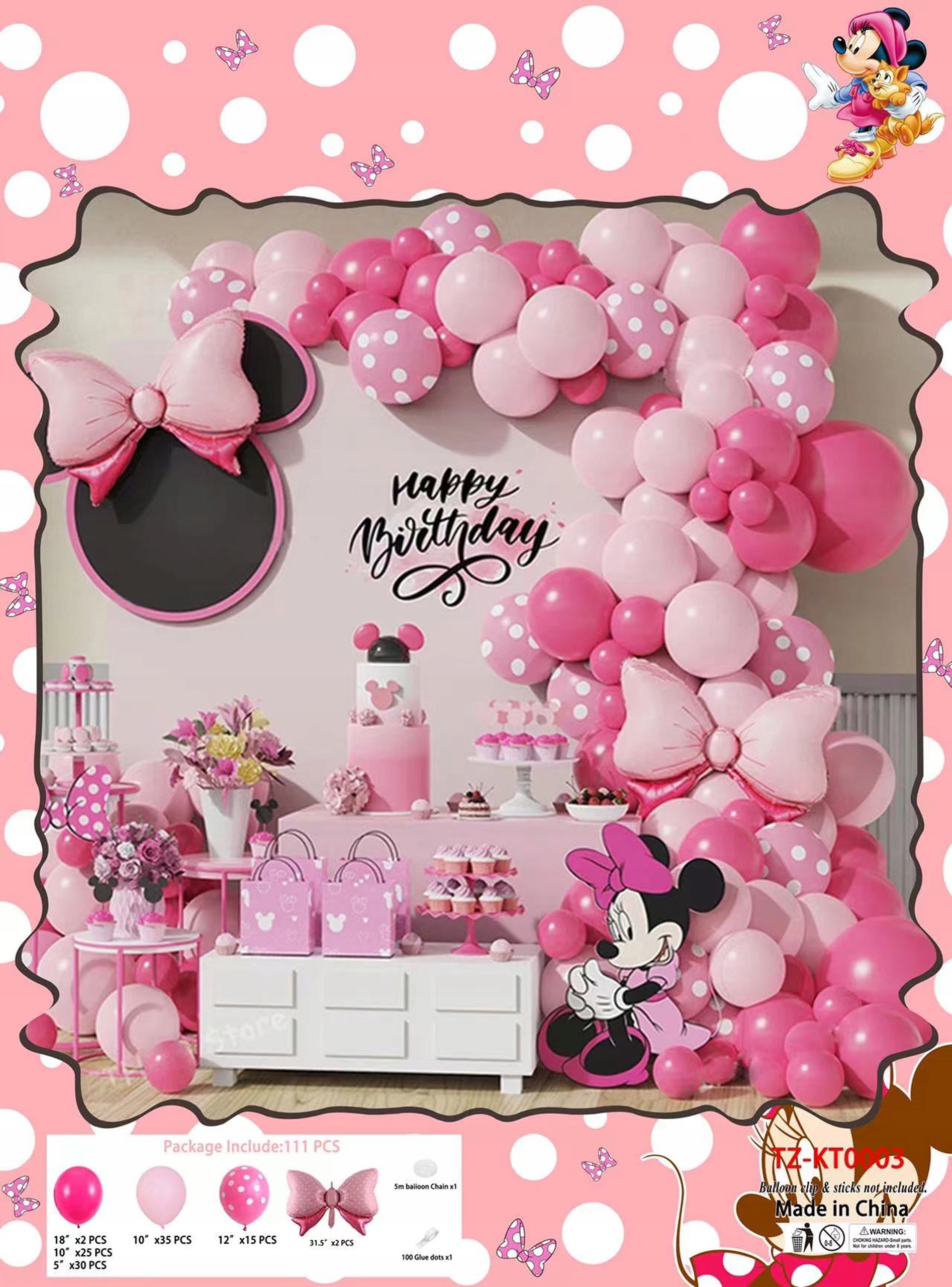 

Girlanda Balony Różowe Myszka Minnie Kokardka MIX