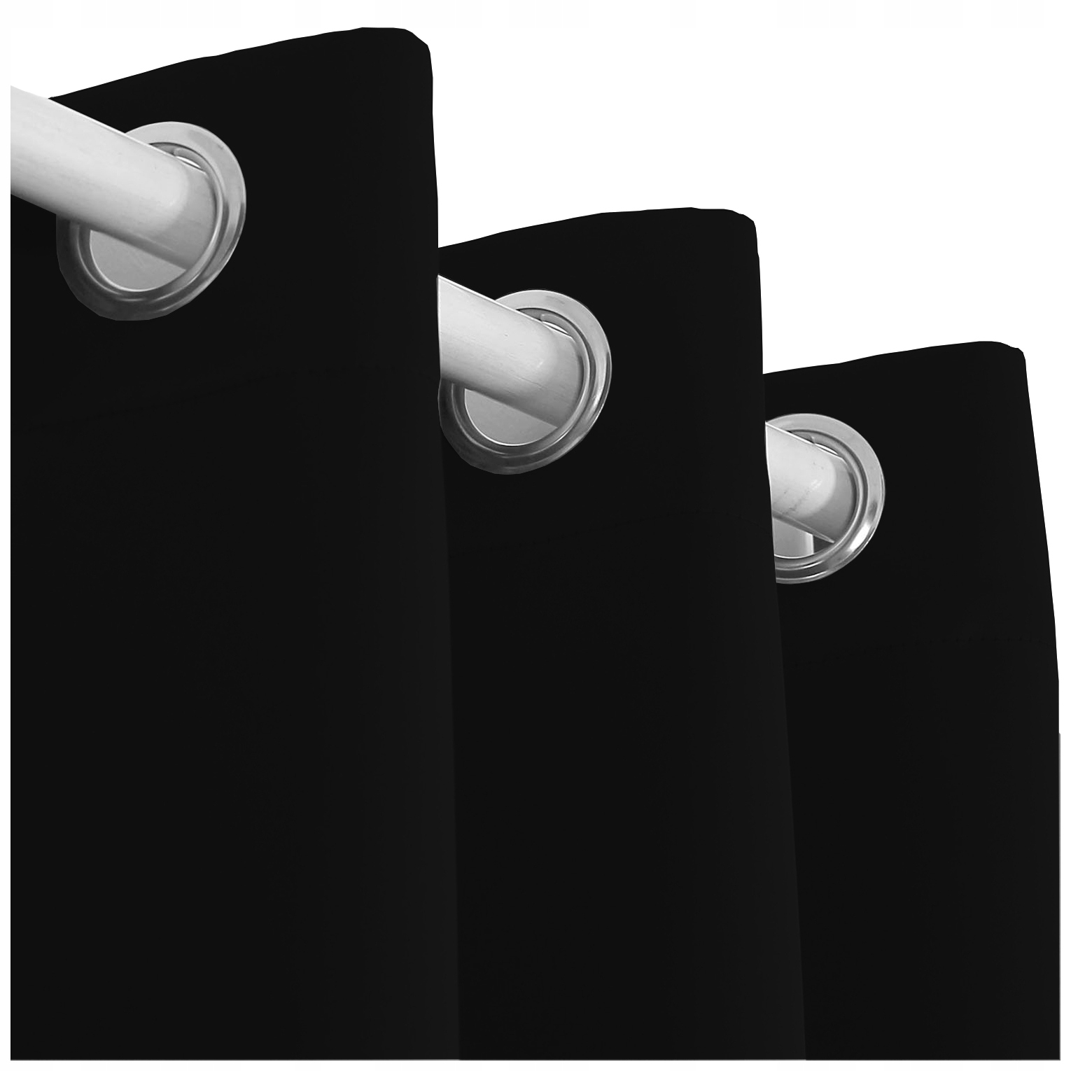 ZASŁONY MATOWE ZASŁONA PRZELOTKI 145x250 czarny