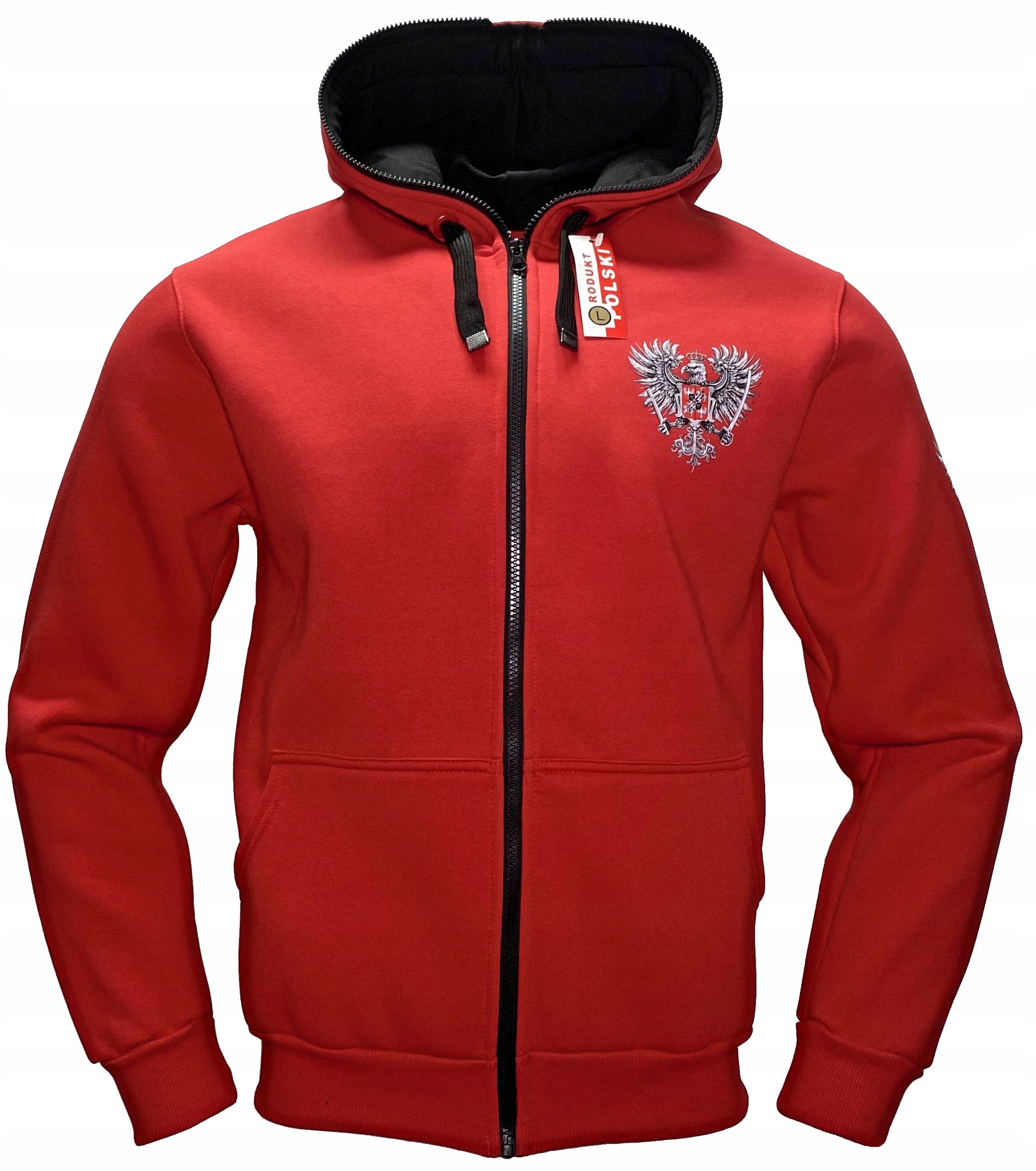 Rozepínací mikina vlastenecká Bůh, čest, vlast Produkt Polský vel. L