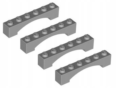 

Lego łuk mostek 1x6x1 j.szary 4 szt 92950 Nowy