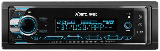 

Radio samochodowe XBlitz RF250 Bluetooth mSD 2xUSB
