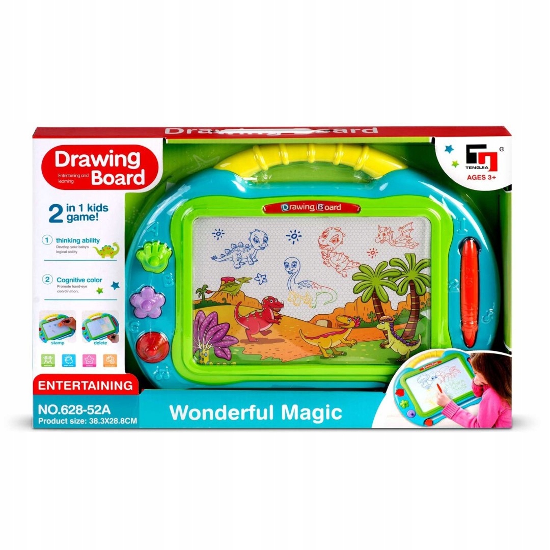 Znikopis tablica do rysowania dla dzieci magnetyczna Ricokids - niebieska Wiek dziecka 12 m +