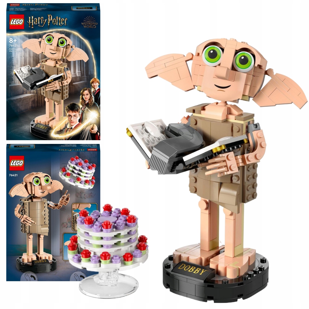 Lego Harry Potter 76421 Figurka Dobby skřítek levitující dort Deník