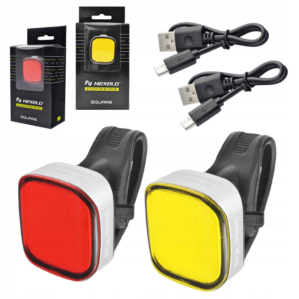 

Zestaw Lampek Supreme Square Lampki Rowerowe LiPo