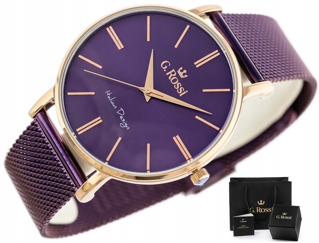 

Zegarek Damski G. Rossi Ralfia mesh Box Grawer