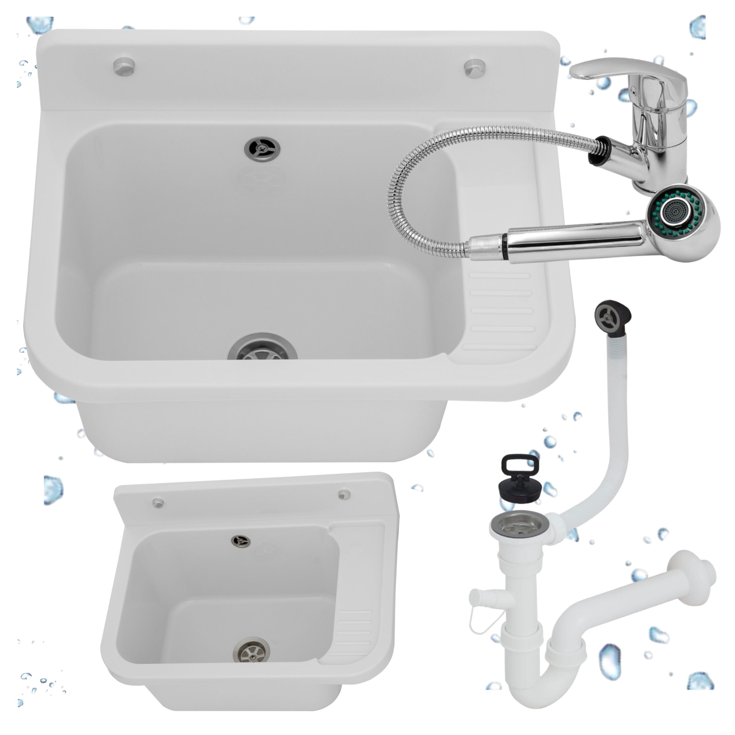 Technická Komora Bílá Dřezová Baterie Vytahovací Sprcha